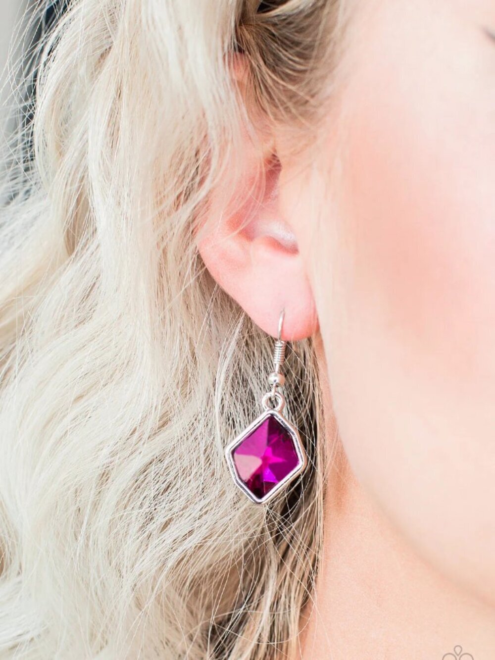 Paparazzi Jewelry Accessories - Glow It Up - Pink Earrings - Vintage